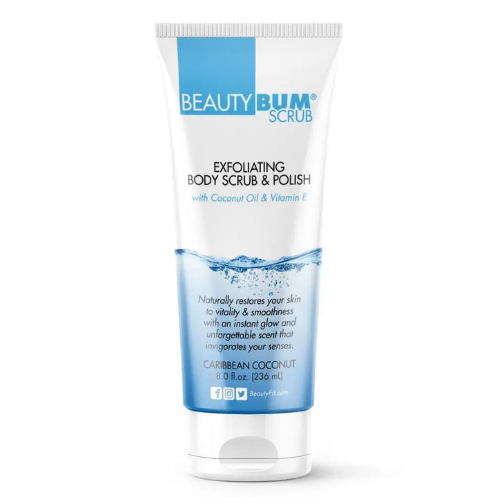 Tube of Beauty-Bum® Scrub Exfoliating Body Scrub Lotion & Polish Moisturizes & Softens Your Skin (236ml) Caribbean Coconut