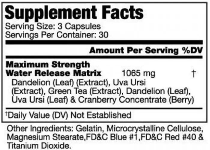 Supplement Facts Beauty-Retic Water release formula for women | BeautyFit Australia