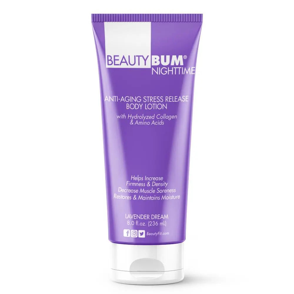 Tube of Beauty-Bum® Nighttime Anti-Aging Stress Release Body Lotion For woman's (236ml) Lavender Dream