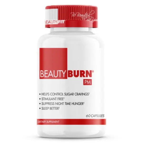 Bottle of Beauty-Burn® PM Controls Blood Sugar, Suppresses Night Time Hunger (60capsules)