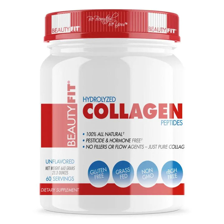 Tube of BeautyFit® Hydrolyzed Collagen Powder for Women (660grams 60 Servings)
