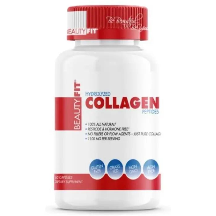 Bottle of BeautyFit® Hydrolyzed Collagen Capsules for Women ( 60 Capsules )