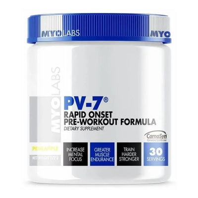 Tube of PV-7 Pre Workout Powder For Women's & Man's (272grams) Pineapple Flavor